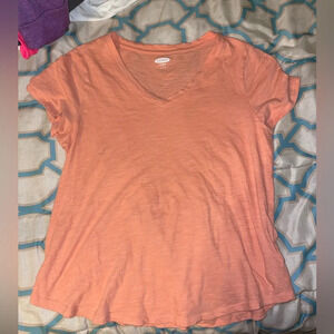 Old navy cotton capped sleeve tee M nwot peach​